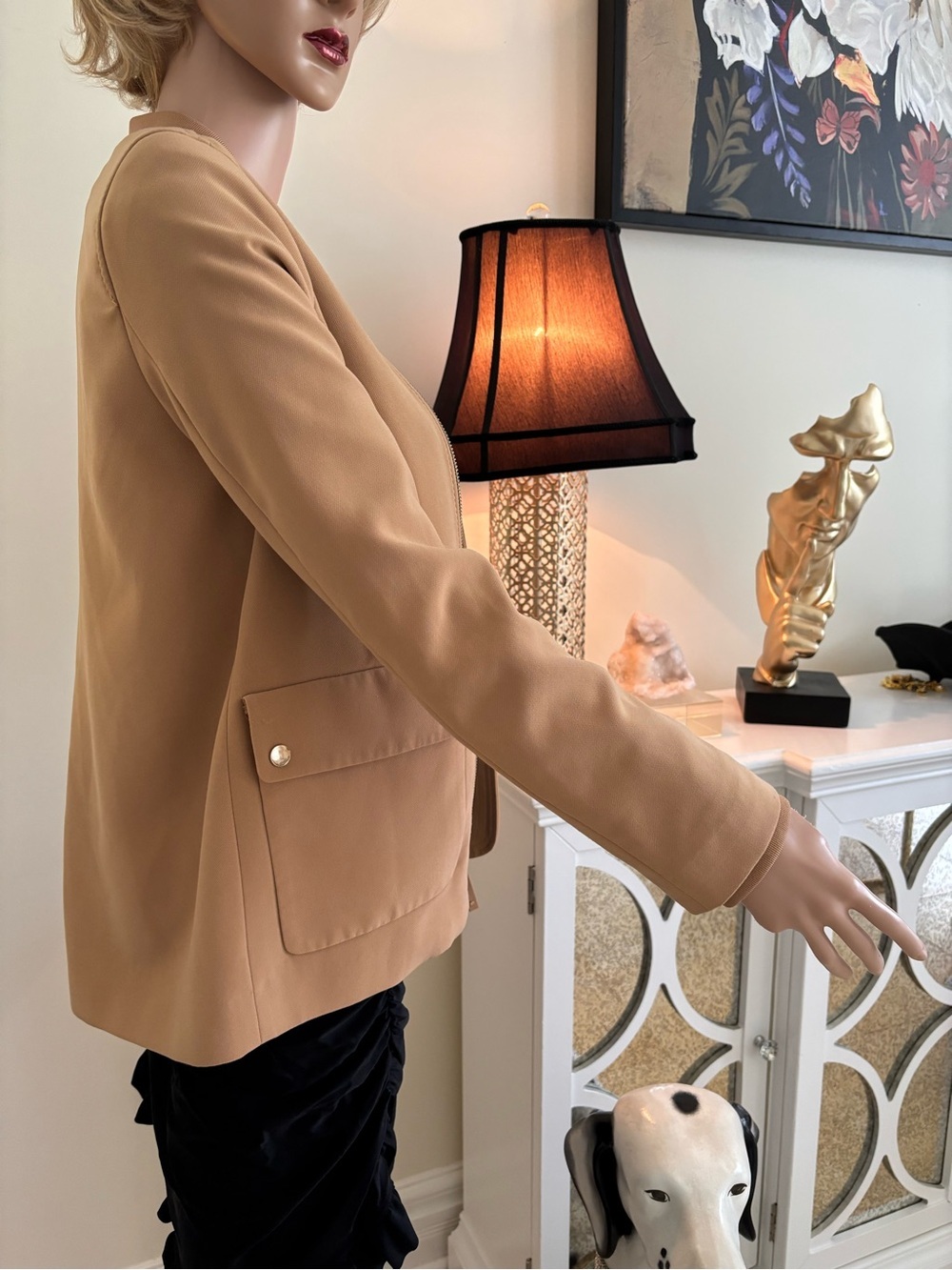 H&M Tan Zip-Front Jacket - Picture 6 of 12